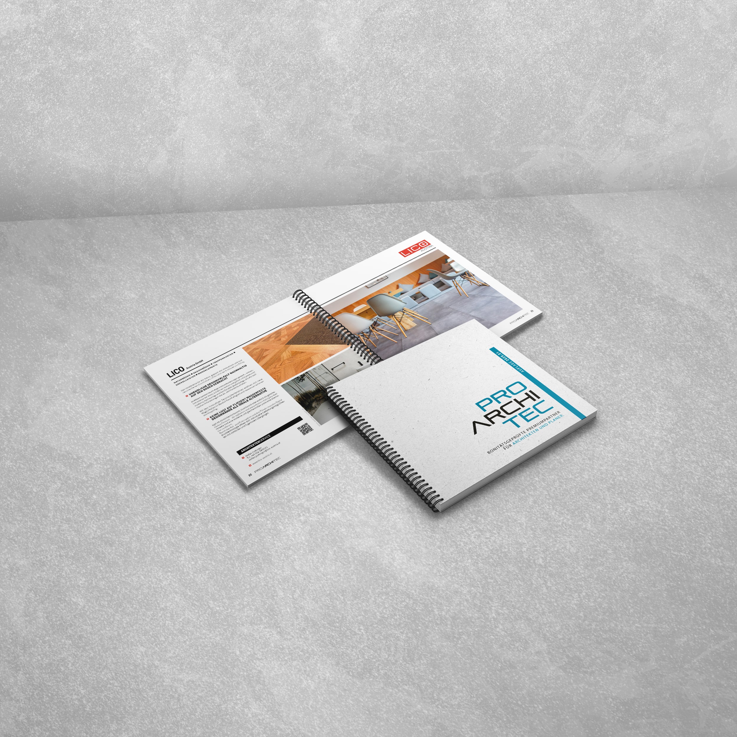 pro ArchiTec - Frühjahrsausgabe 2025 - Cover mit Doppelseite von LICO Austria.