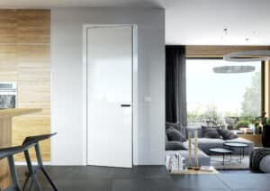 Das Türmodell Elegant von WIENTÜR91 ist eine weiße, minimalistische Innentür und kann auch als Feuerschutztür ausgeführt werden.
