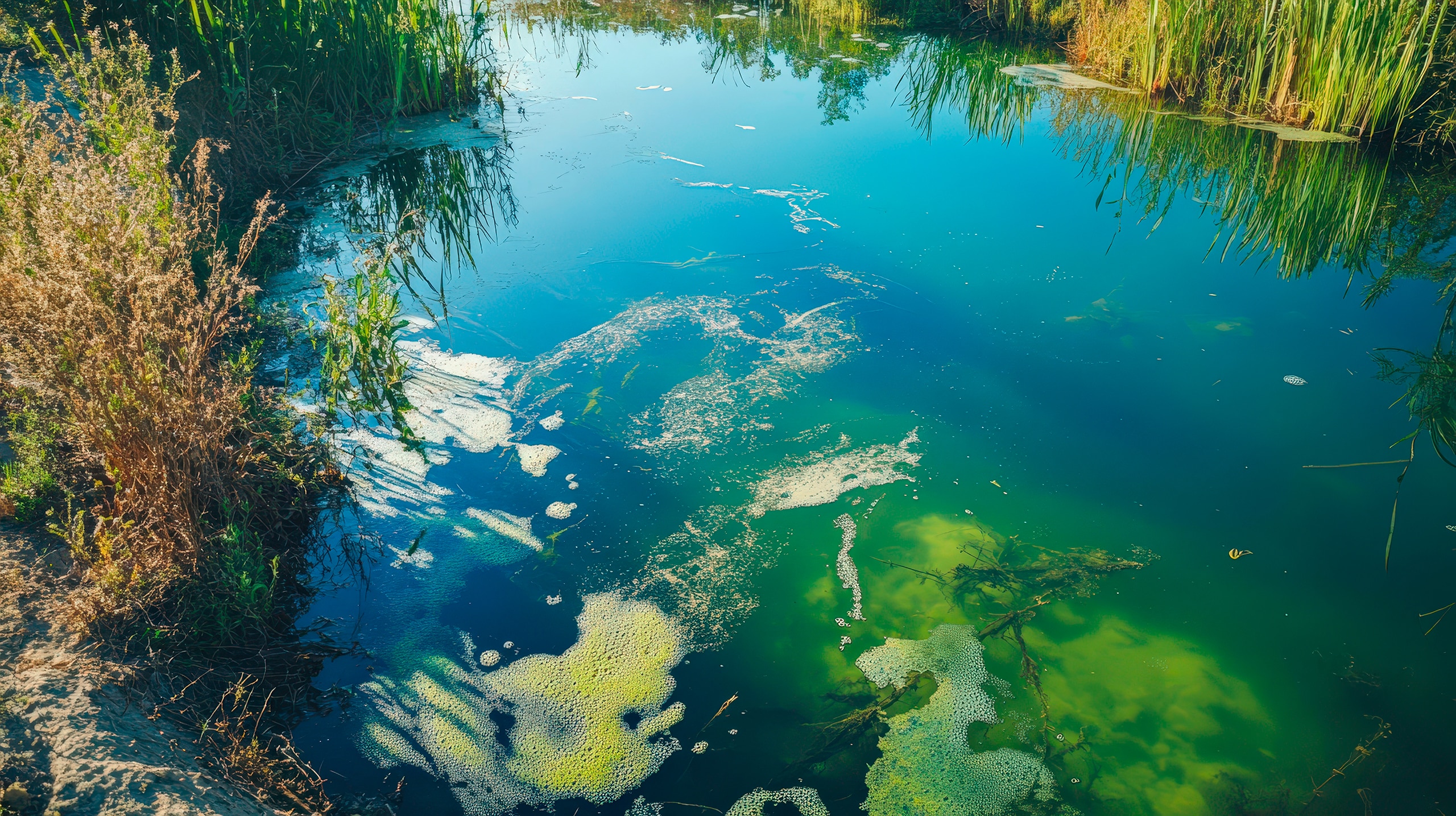 In der sekundären Behandlungsphase des Abwassers werden kleinere Partikel durch biologische Prozesse entfernt und das Wasser für die weitere Filtration und Desinfektion vorbereitet.